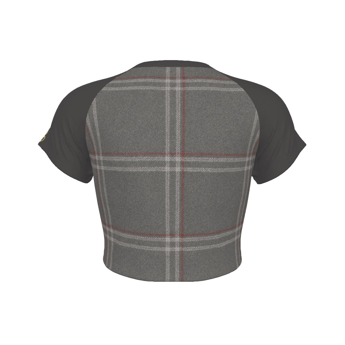 Boss Lady™ Crop Tee (Gray Hustle Plaid Edition)