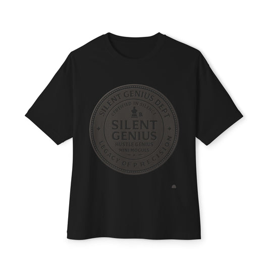 Unisex Oversized Boxy Tee - Silent Genius Diet, Casual Wear, Street Style, Gift for Him/Her, Everyday Comfort