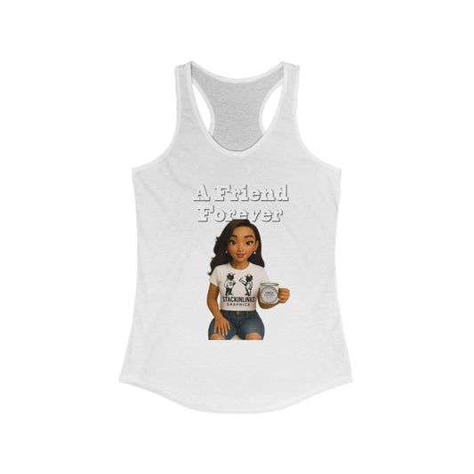 A Friend Forever Women's Racerback Tank, Cute Summer Top, Gift for Friends, Friendship Tee, Motivational Workout Shirt