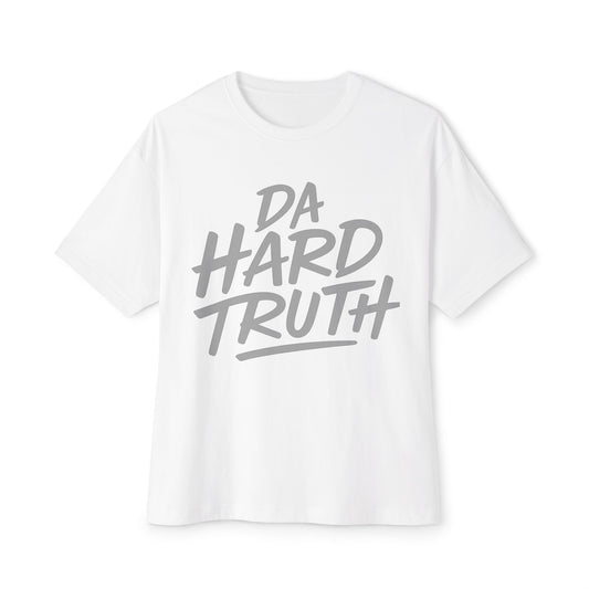 Unisex Oversized Boxy Tee - "DA HARD TRUTH" - Casual Streetwear, Graphic T-Shirt, Comfortable Summer Top, Gift for Friends, Everyday Fashion
