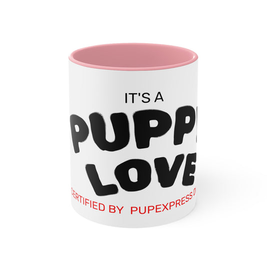 Puppy Love Accent Mug - Perfect Pet Lover Gift, Dog Lover Coffee Cup, Cute Pet Themed Mug, Animal Enthusiast Mug, Fun Gifts for Dog Owners