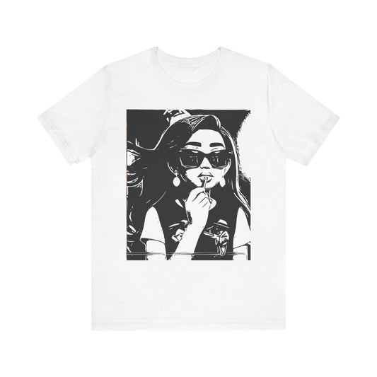 Chic Graphic Tee for Trendsetters, Unique Cotton T-Shirt, Statement Wear, Casual Streetwear, Gift for Fashion Lovers