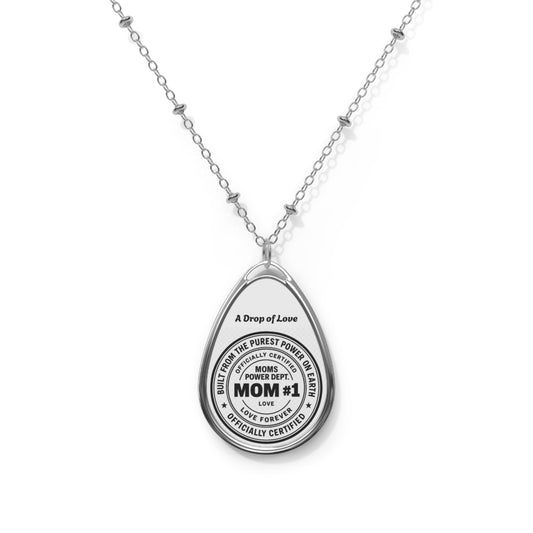 Mom’s Love™ Oval Necklace – Real Shine. Real Meaning. For the Woman Who Raised a Legend.