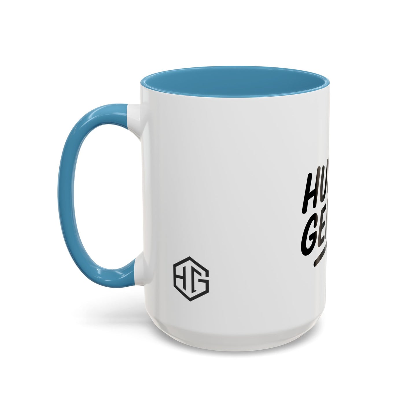 Hustle Genius Coffee Mug - Motivational Gift for Entrepreneurs, Office Decor, Inspirational Drinkware, Unique Holiday Present, Black Accent